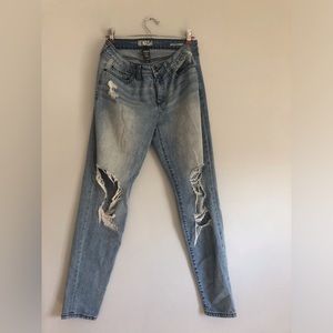 Rewash jeans, distressed, size 11, waist 30, style vintage reunion
